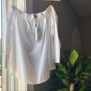 Zara - never worn off-the-shoulder white blouse